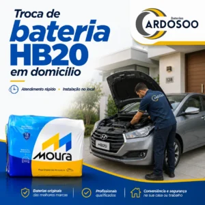 Troca de bateria HB20 em domicílio